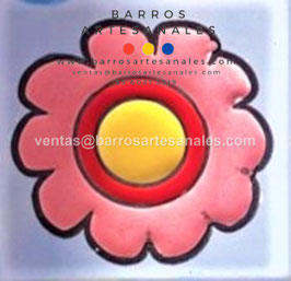 RWBA835: Azulejo Talavera  Realzado sobre Balnco Puro  Especial Pintado a Mano.