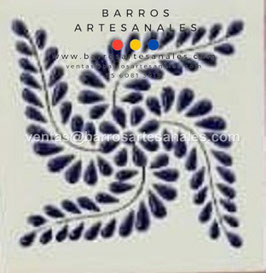 RWBA807: Azulejo Talavera  Realzado  Pintado a Mano.