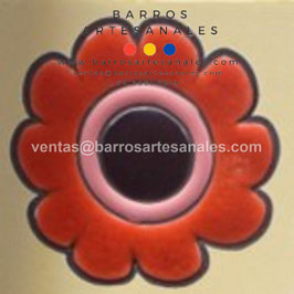 RWBA841: Azulejo Talavera  Realzado sobre Balnco Puro  Especial Pintado a Mano.