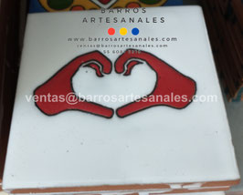 RWBA945: Azulejo Talavera  Realzado  Pintado a Mano.