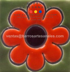 RWBA836: Azulejo Talavera  Realzado sobre Balnco Puro  Especial Pintado a Mano.