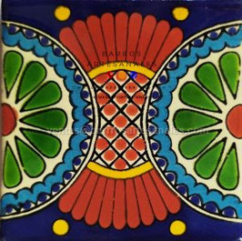 Babilonia | Azulejo Artesanal Mayólica Endurecido Pintado a Mano Tipo Talavera