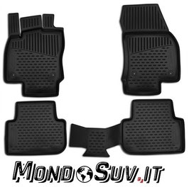 Set 4 Tappetini Auto Gomma con Bordo Tiguan 2016+