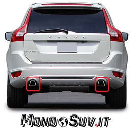 Kit 2 Terminali Finali Scarico Cromati XC60 Benzina