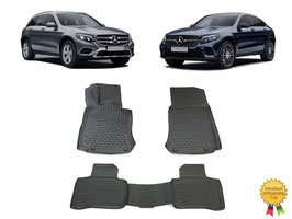 Set 4 Tappeti Auto Gomma con Bordo Mercedes GLC 253