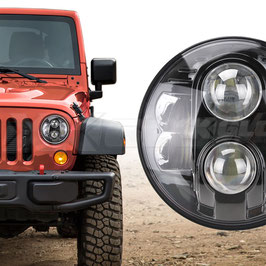 2 Fari Anteriori LED PWR® Neri Jeep Wrangler (7")
