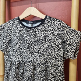 Robe fille jersey imprimé léopard