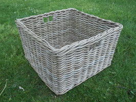 Regalkorb, Allzweckkorb aus Rattan, grau-beige