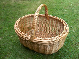 Einkaufskorb, Erntekorb, groß, aus gesottener Weide