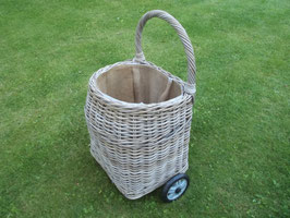 Kaminholz - Korbwagen, Einkaufswagen, Marktwagen, Trolly für Kaminholz