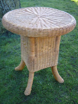 Rattantisch, Beistelltisch aus Rattan-Peddigrohr Modell Izmir, 70cm