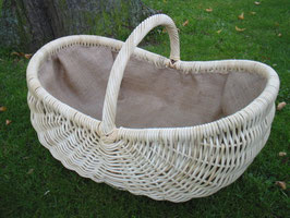 Kaminkorb, Holzkorb, Zeitungskorb, aus Rattan