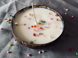 Pot Coconut ~ Bougies à la Cire de Soja 100% Naturelles et Vegan aux Parfum Naturel