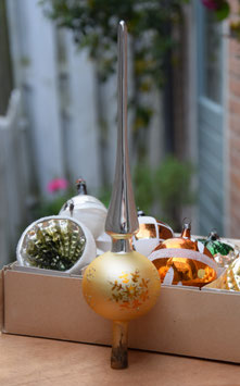 Piek zilver/goud, kristallen goud glitter (7882)