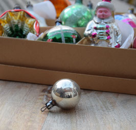 Feathertree kerstbal zilver (7069)