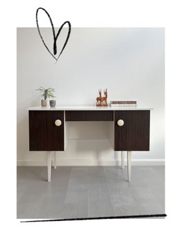 Vintage houten bureau, jaren 60/70