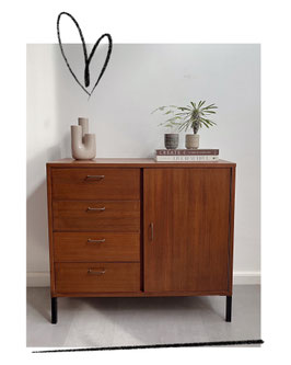 Vintage teakhouten ladekastje Simpla Lux