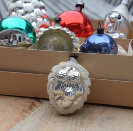 Blaadje met eikels zilver, gesuikerd (7734)