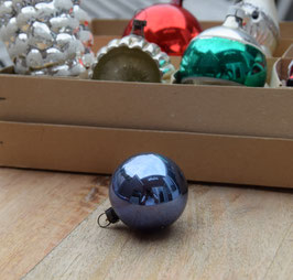 Feathertree kerstbal blauw/paars (7712)