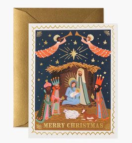 Rifle Paper Co. kerstkaart 'Christmas nativity'