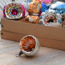 Deukbal zilver, oranje/rood (4882)