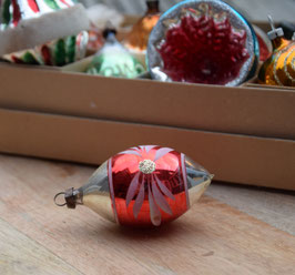 Pegel zilver/rood, versierd (8077)