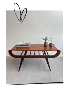 Vintage teakhouten salontafel Louis van Teeffelen