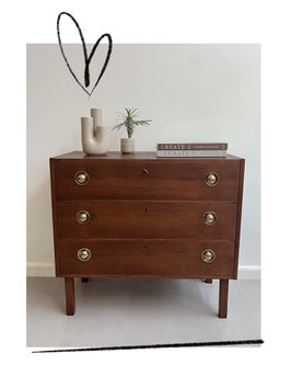 Vintage eikenhouten ladekastje, jaren 60