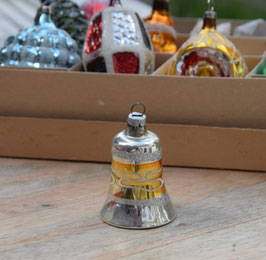 Klokje zilver/goud, zilver glitter (7646)