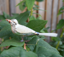 Vogel op knijper zilver (7689)