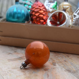 Feathertree kerstbal oranje (6424)