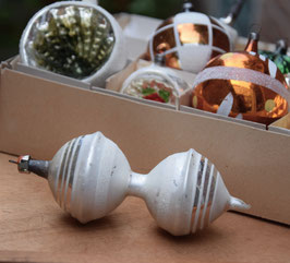 Figuur zilver glans/mat, gesuikerde strepen (7959)