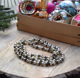 Glazen kralenslinger zilver (4887)