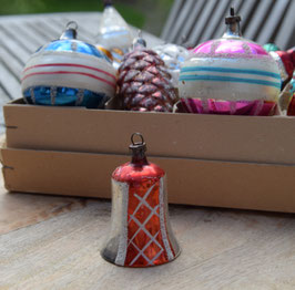 Klokje zilver/rood, gesuikerd (7754)