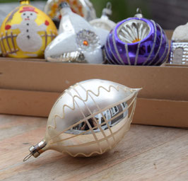 Pegel zilver groot glans/mat, versierd (7775)
