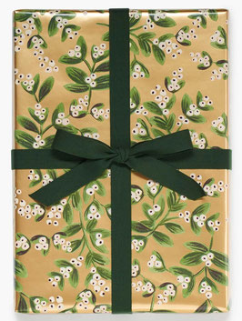 Rifle Paper Co. gift wrap 'Mistletoe gold' rol