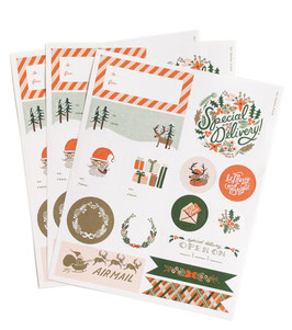 Rifle Paper Co. Sticker labels 'Merry Christmas'