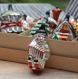 Man met accordeon, zilver/multi (7821)