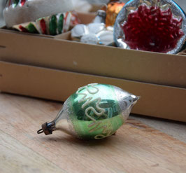 Pegel zilver/groen, gesuikerde krullen/glitter (8073)