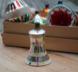 Klokje zilver/wit, neon (8053)