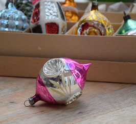 Pegel met deuken zilver/roze, versierd (7612)