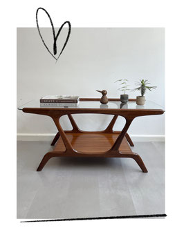 Vintage salontafel teakhout, jaren 60