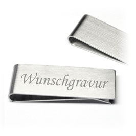 Geldscheinklammer " money clip " Wunschgravur individuelle Gravur G1