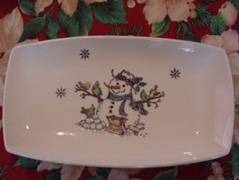 Bandeja Navidad Muñeco de Nieve