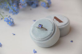 Ringbox rund, Farbe HELLBLAU