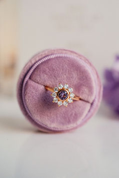 Ringbox rund, Farbe Flieder