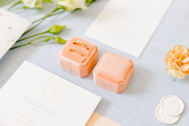 RINGBOX ACHTECK , FARBE PEACH