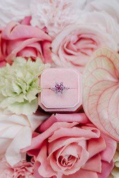 RINGBOX ACHTECK , FARBE ROSE