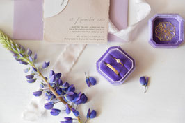 RINGBOX ACHTECK , FARBE LAVENDEL