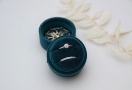 Ringbox rund, Farbe PETROL, matt